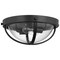 Nuvo Lincoln 2-Light Large Flush Mount, E26 60W, Matte Black, Clear Seeded 60/7672 - alternate 1